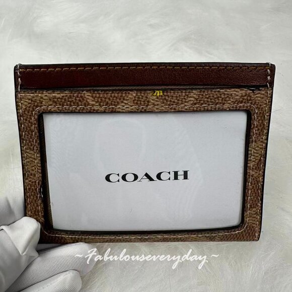 Coach X Peanuts Slim Id Card Case In Signature Canvas With Snoopy Print CBK55 - Picture 3 of 5